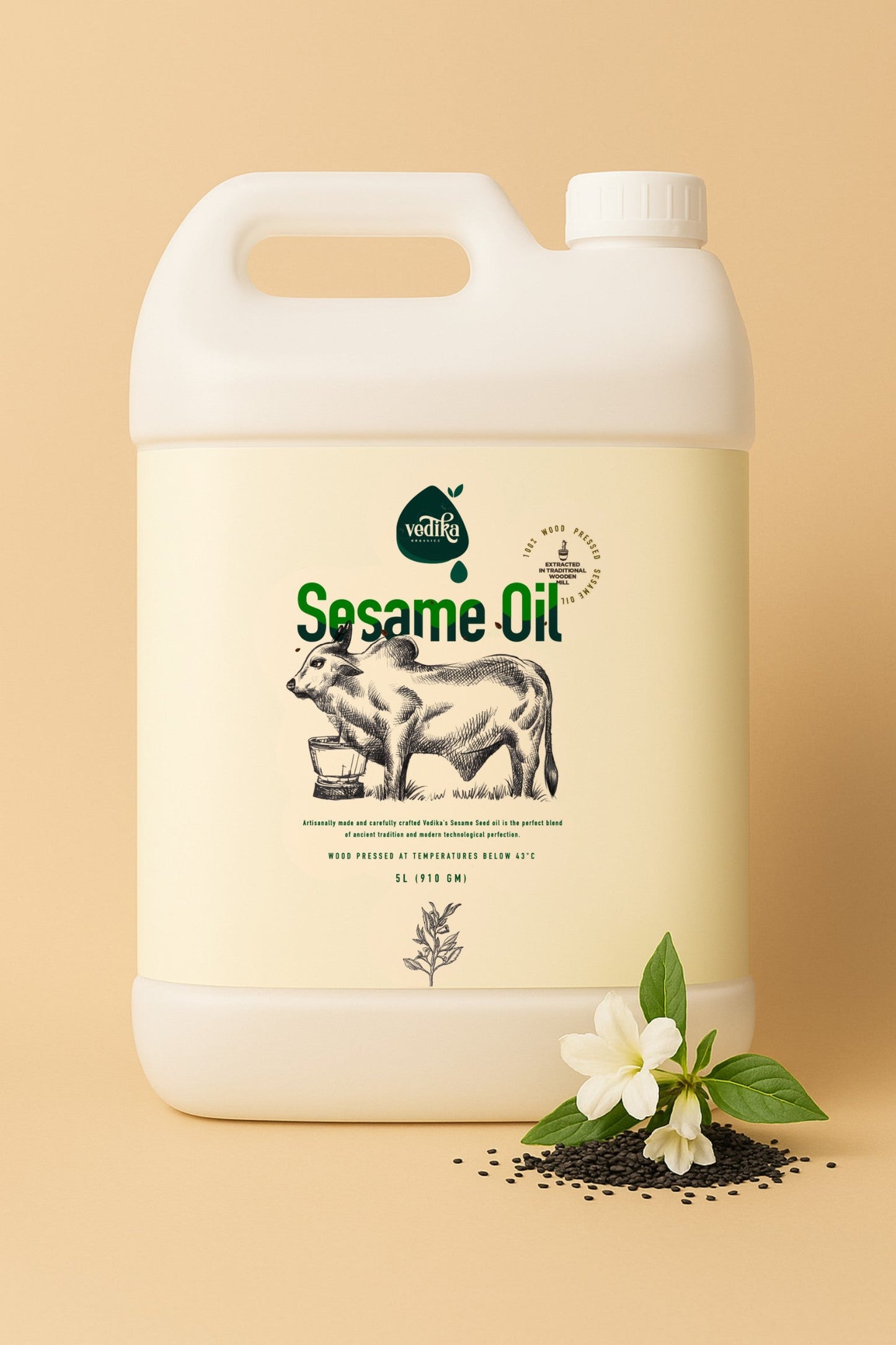 Vedika Organics Extra Virgin Sesame Oil (5 litre)
