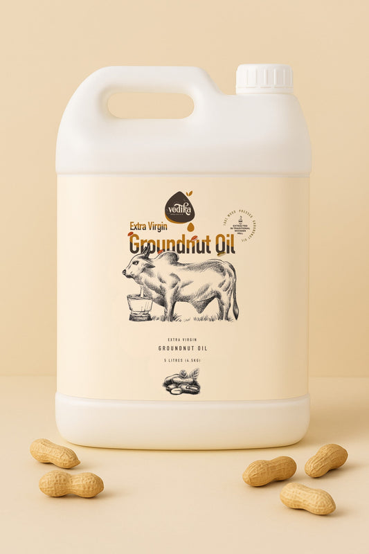 Vedika Organics Extra Virgin Groundnut Oil (5 litre)